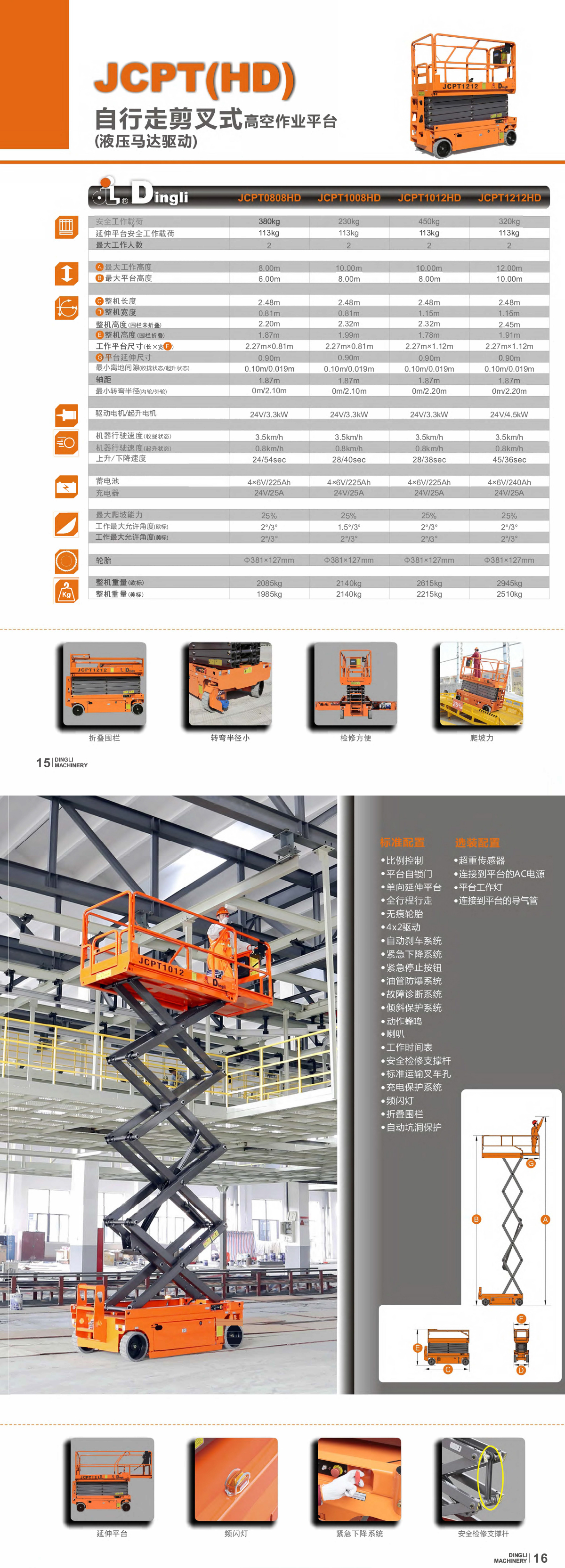 JCPT1008HD电动剪叉
