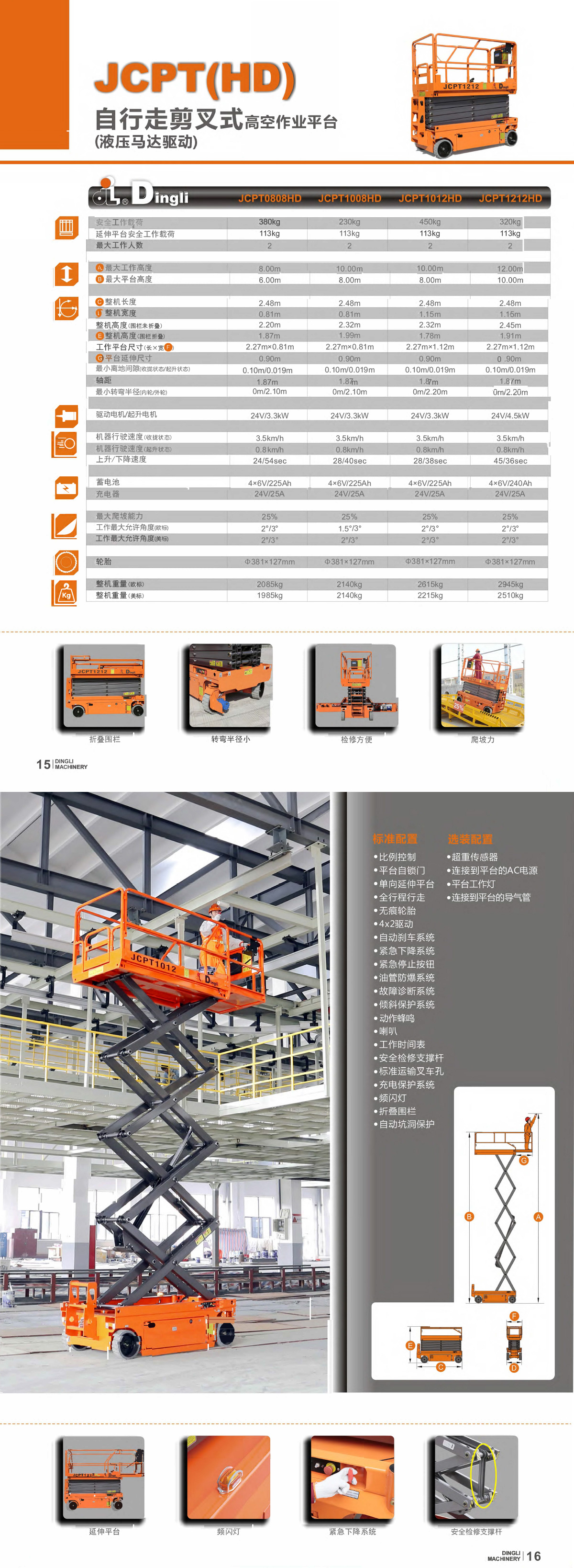 JCPT1212HD电动剪叉